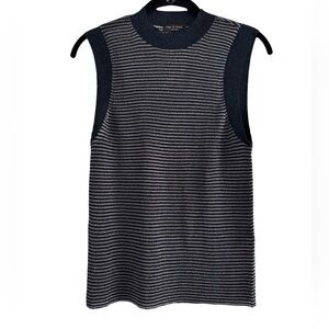 Rag & Bone Navy and Silver Knit Top